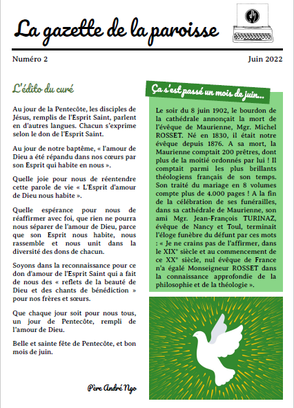 La Gazette de la paroisse - Juin 2022